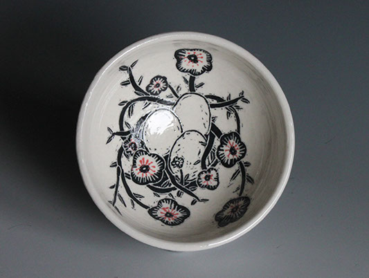 Flower bird bowl 2